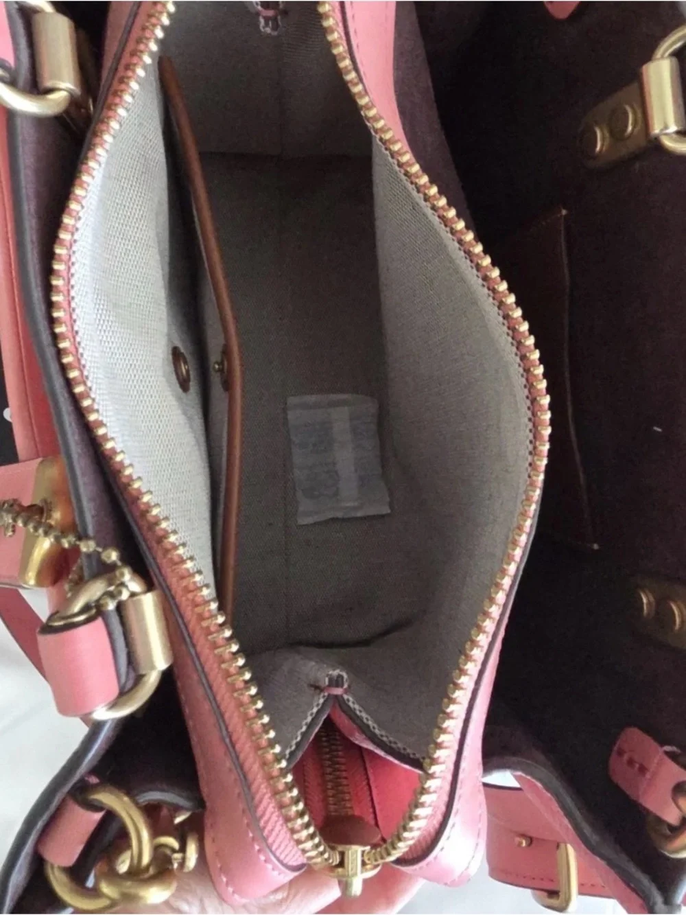 Coach Pink Pebbled Leather Shoulder Satchel